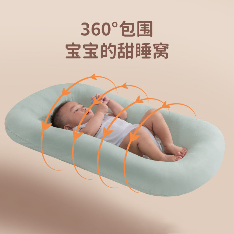 Newborn Portable Bed in Bed 0-3 Years Old Anti-Scare Baby Bed Crib Pressure-proof Movable Bed Pure Cotton