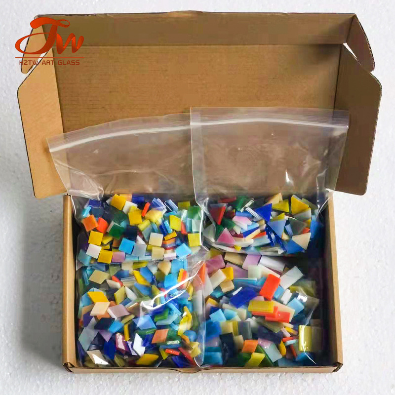 квадратная призматическая треугольная прямоугольная цветная стеклянная мозаика, мозаика из слюды, комплект мозаики