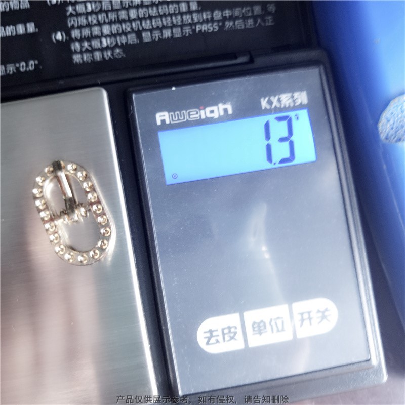 Gold Diamond-Encrusted Pin Buckle for Women's Sandals, Thin Belt, Small Square Buckle, Shoe Bag, Shoulder Bag Accessories