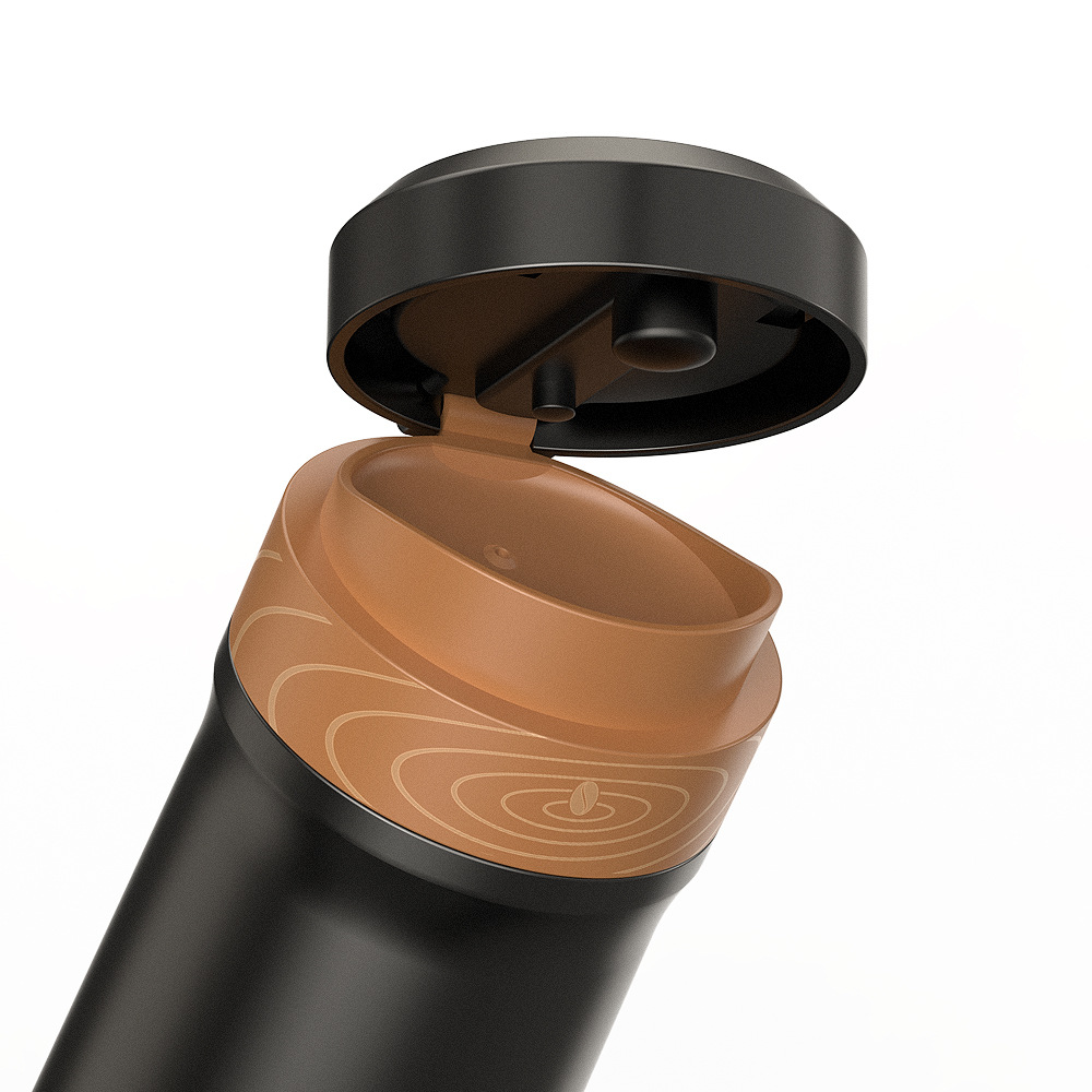 Portable wireless coffee heat preservation press Italian espresso coffee machine handheld car heated coffee cup