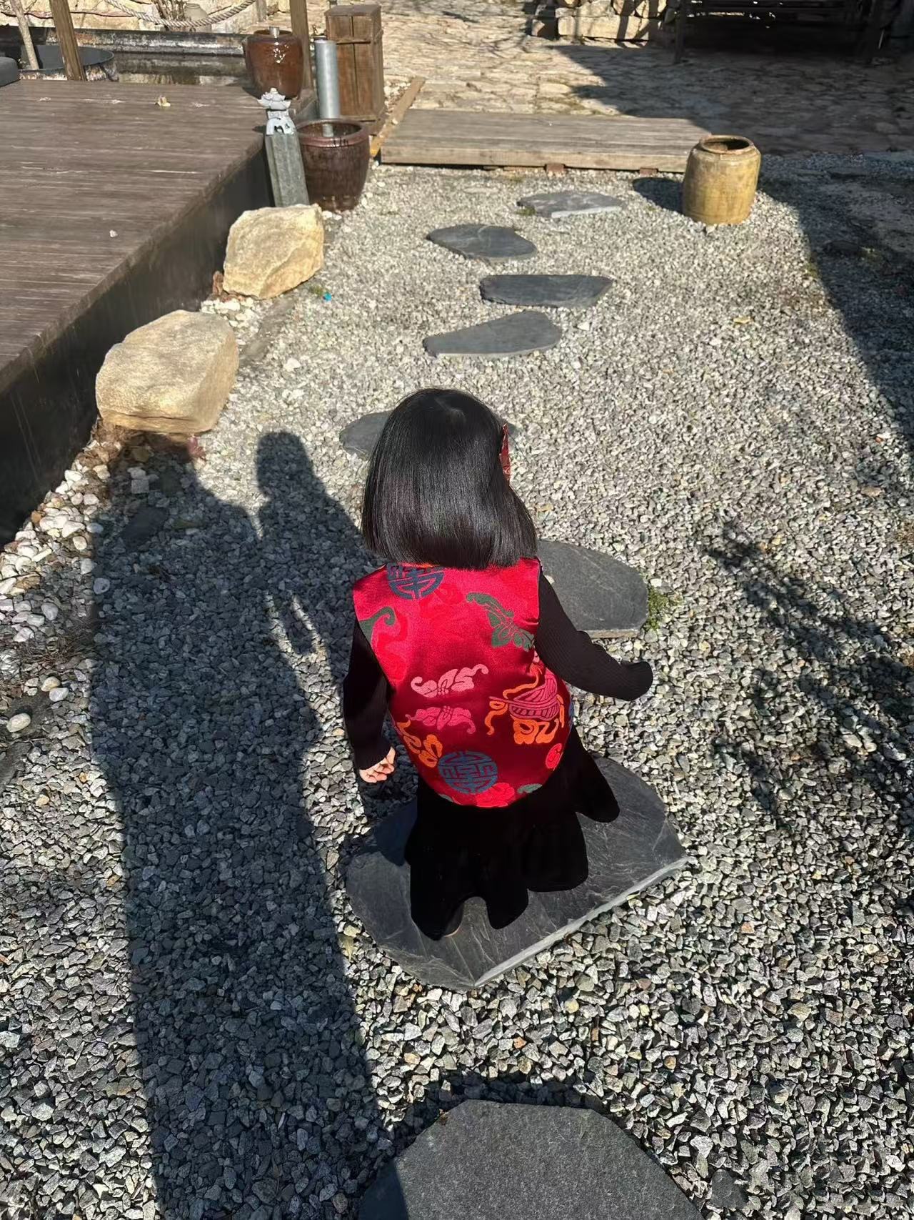 2025 New Style Boys and Girls Colorful Fu Lu Vest Autumn Clothing Chinese Style New Chinese Style Children's Red Hanfu New Year Style