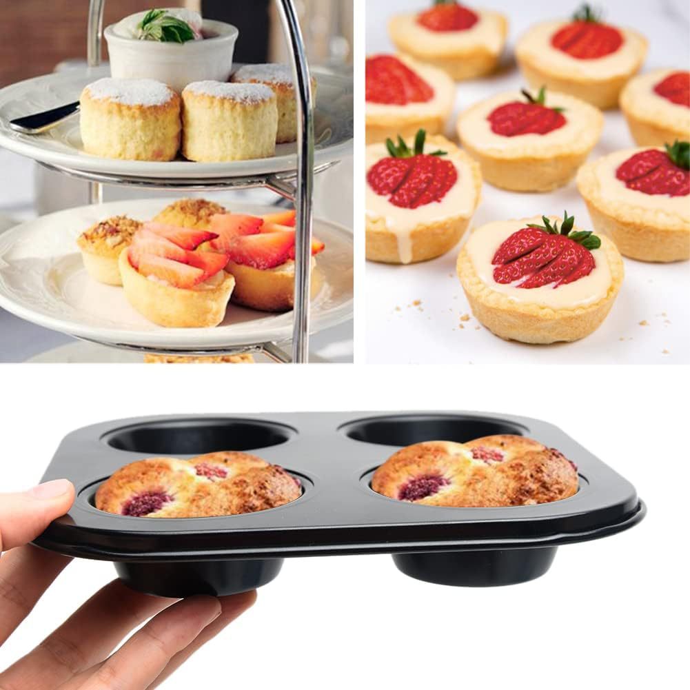 Fcm Cross-Border 4/6/12 Non-Stick Cake Mold Carbon Steel Mold Thickeneded Baking Pan Commercial Household Muffin Cup Baking