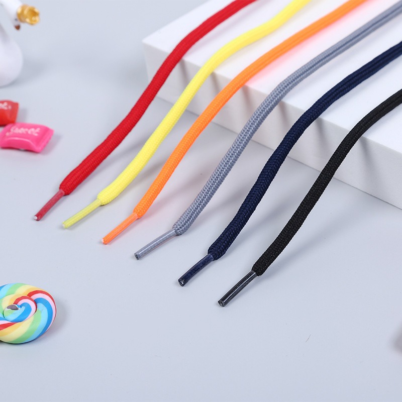 In-Stock Round Shoelaces 5mm Shoelace Rope Encrypted Round Shoelaces Pants Rope Drawstring Lanyard Casual White Black Sports Shoelaces
