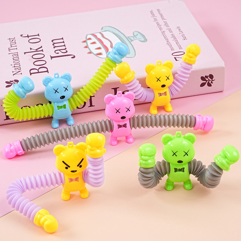 Cross-Border Popular Retractable and Versatile Bear Decompression and Venting Stretching Bear Kindergarten Small Gifts Street Stall Toys Wholesale