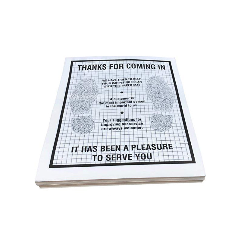 Car Disposable Foot Pad Paper Waterproof Plastic Car Wash Shop Disposable White Kraft Paper Car Foot Pad Cloth Thickened