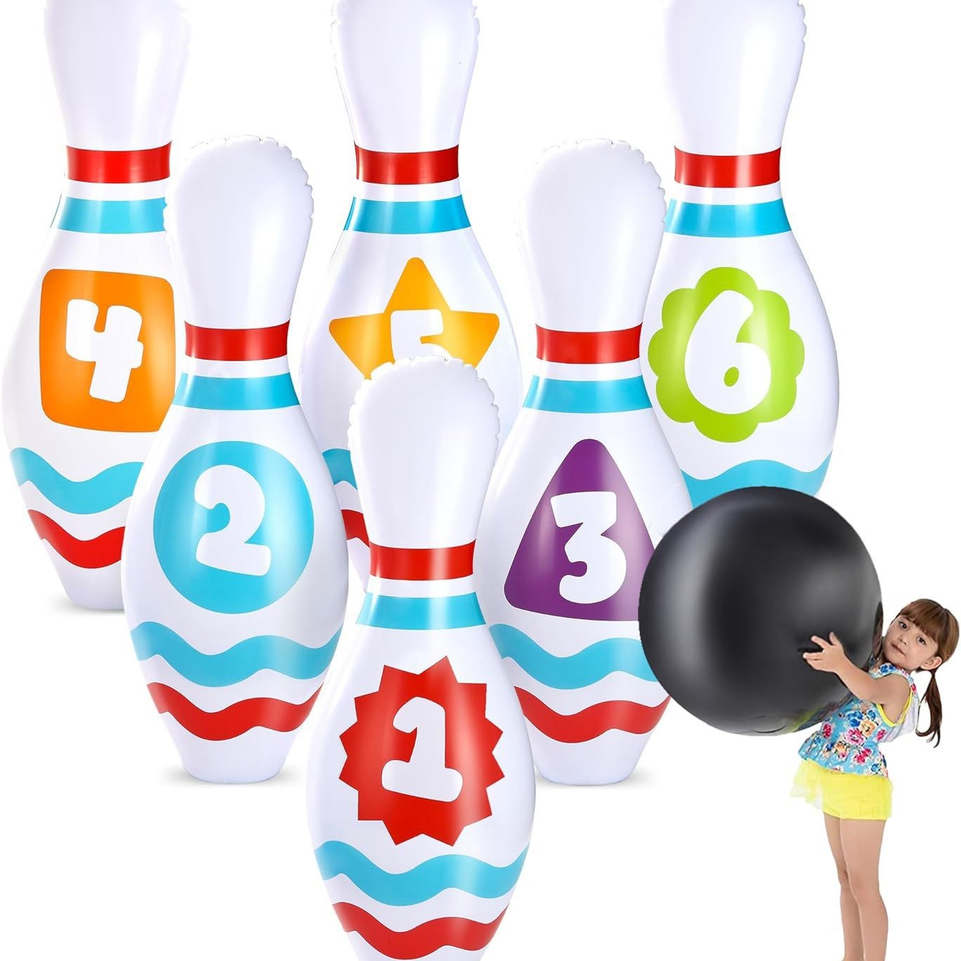 Factory Custom Inflatable Pvc Large Bowling Set Children Outdoor Unicorn Bowling Toy Tumbler