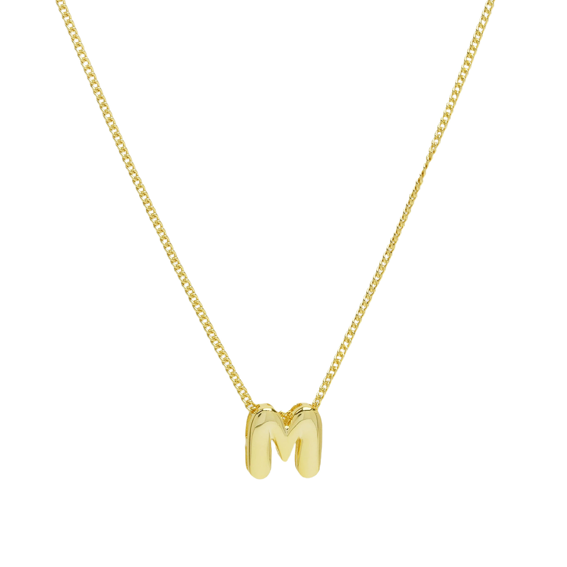 Amazon Explosions 18k Gold Brass Glaze Bubble Bubble Balloon diy26 English Letter Pendant Necklace