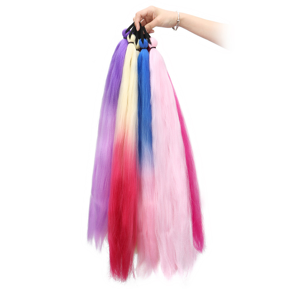 Wig ponytail Christmas color boxing braid children elastic rope rubber band boxing braid wig ponytail hair braid