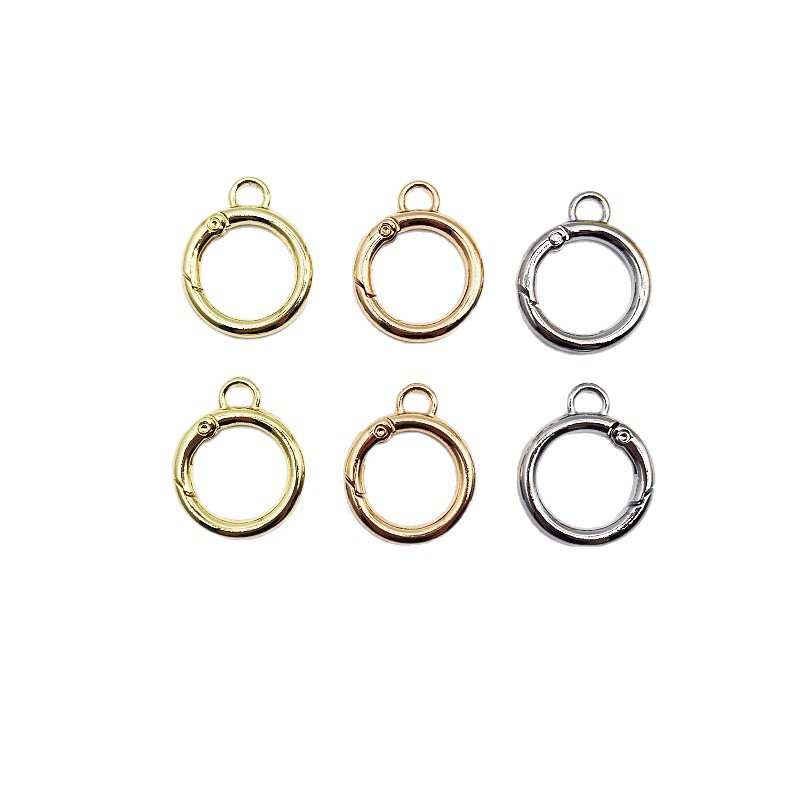 18mm Inner Width Small Ear Spring Ring DIY Luggage Jewelry Keychain Open Ring Luggage Hardware Accessories Wholesale