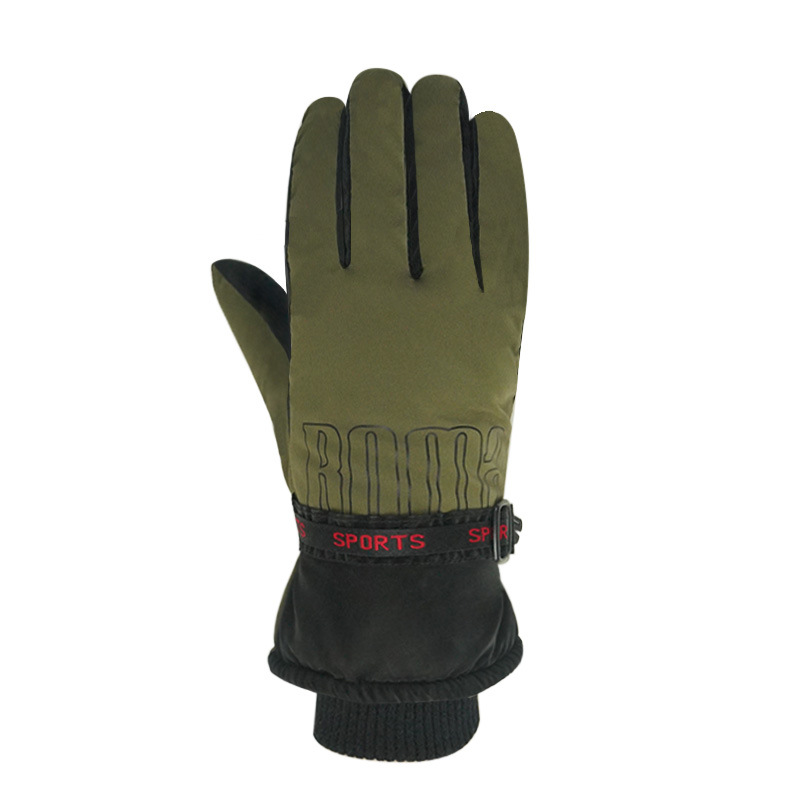 Winter Waterproof Ski Gloves for Men and Women, Cold-Proof Winter Velvet Thickened Cycling Gloves, Outdoor Warm Gloves