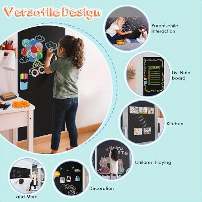 Magnetic blackboard wall contact paper-self-adhesive universal home, classroom, office, game room