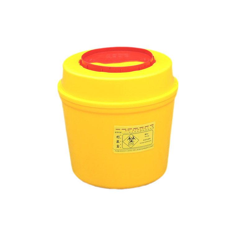 Wholesale Round Sharp Tool Box Overturn Lid Dental Oral Hospital Square Trash Can Syringe Storage Cleaning Sharp Tool Box