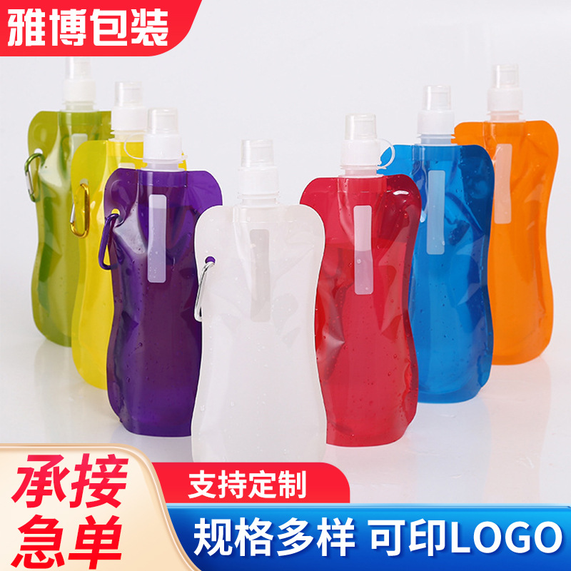 Портативная складная водяная сумка для хранения воды с крючком для путешествий и спорта, пластиковая водяная сумка для кемпинга