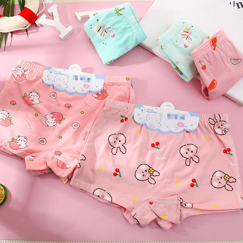 Cardboard-Packaged Children's Combed Cotton Pure Cotton Underwear for Boys and Girls, Baby Kids' Shorts, Printed Boxer Briefs, Soft Boys' Underwear