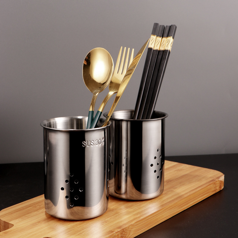 Stainless Steel Chopstick Barrel Wholesale Tableware Storage Box Knife, Fork and Spoon Drain Rack Commercial Restaurant Hotel Chopstick Cage