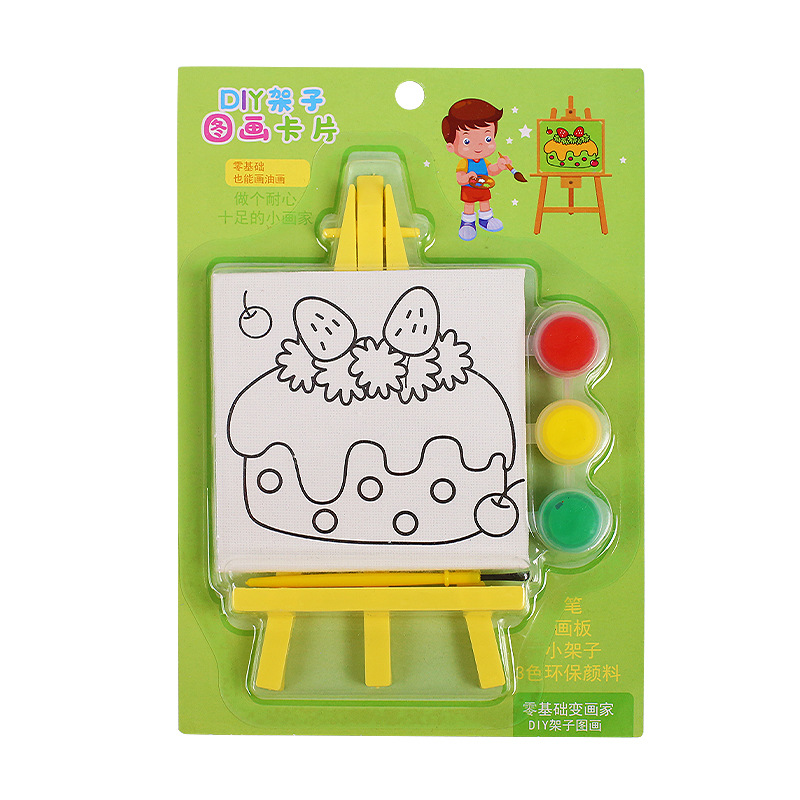 Cartoon DIY desktop small drawing board children coloring graffiti painting toys kindergarten early education shelf painting ornaments