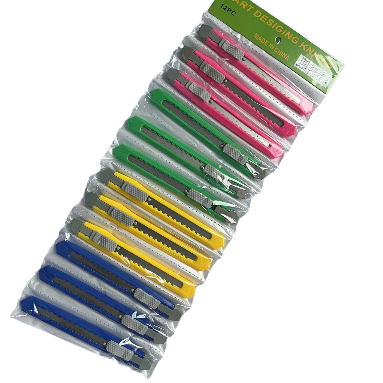 Утилитарный нож 804, 12 штук, в упаковке, бумагорезка от производителя, канцелярские принадлежности, хозяйственные товары, одноразовое лезвие для экспорта