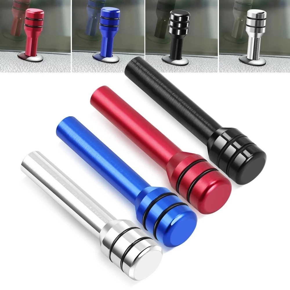 Car modification universal aluminum alloy door lift bolt door buckle car safety door lock buckle lock pin door lock status button