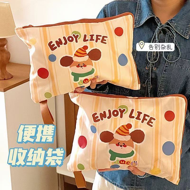 Милая мультяшная дорожная сумка для хранения, сумка для одежды в поездках, упаковка для нижнего белья, косметичка