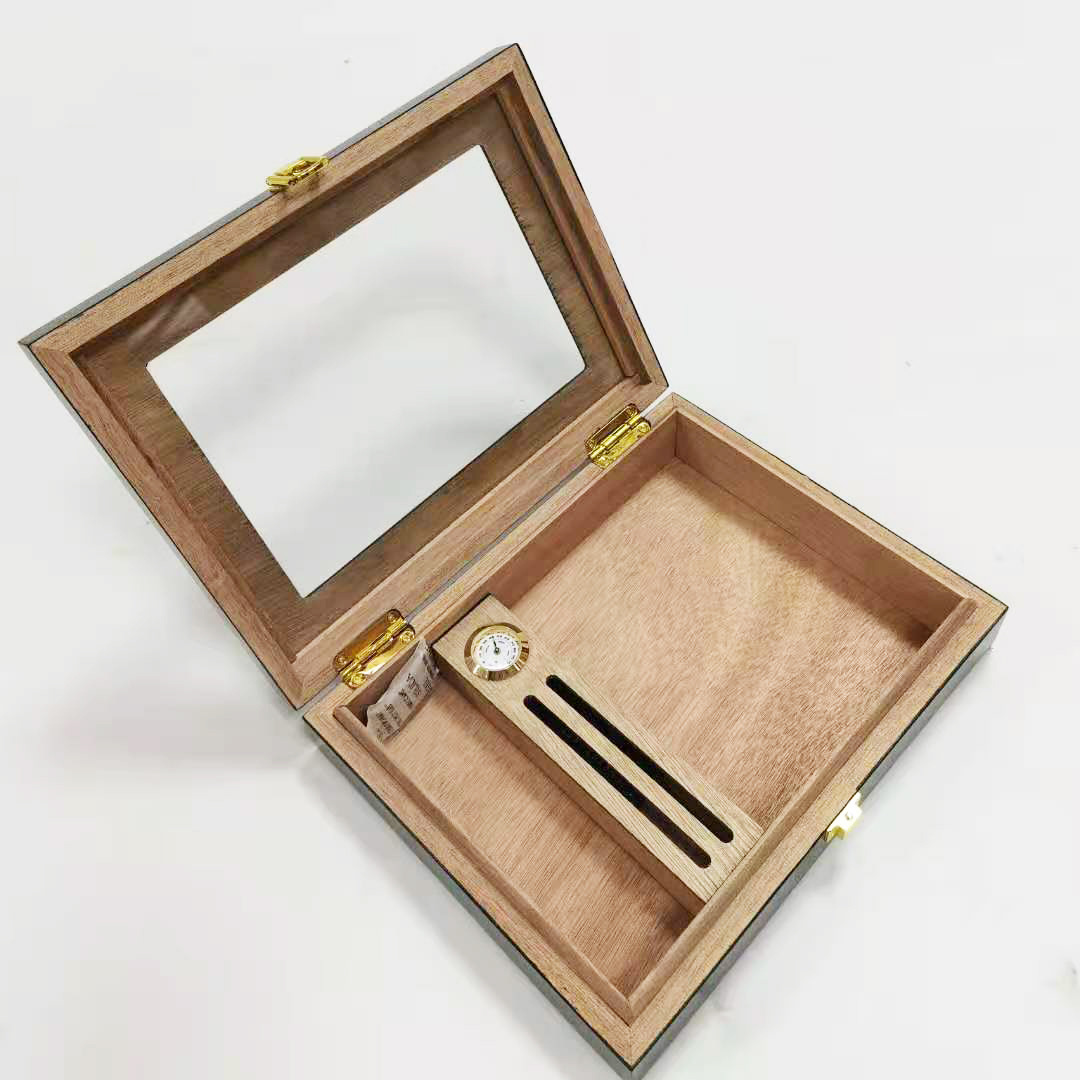 Cigar Wooden Box Can Be Made into a Moisturizing Cigarette Box with Hygrometer, High-Gloss Paint Cigar Box Storage and Storage Cigar Cabinet Wood