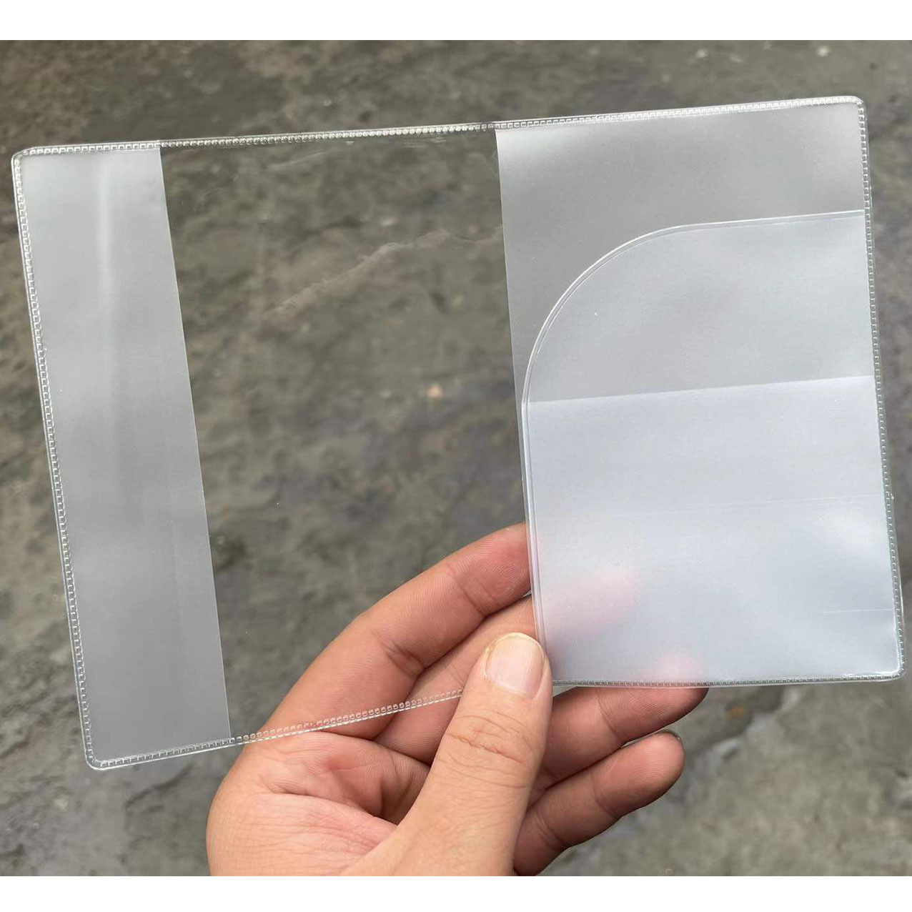 Frosted Transparent Passport Cover in Stock Passport Holder Plastic Document Holder Waterproof Frosted Travel Multifunctional Holder