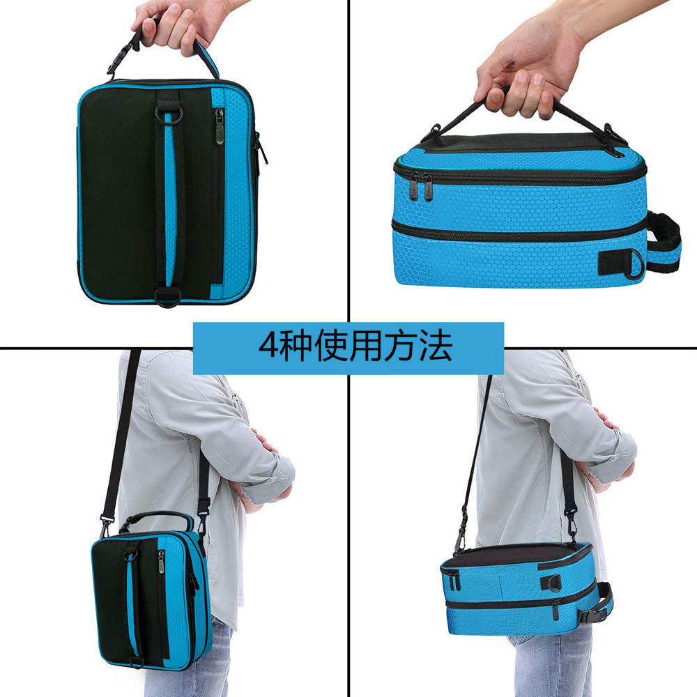 Cross-border supply lunch bag leak-proof insulation bag, Blue lunch bag multifunctional insulation box storage bag