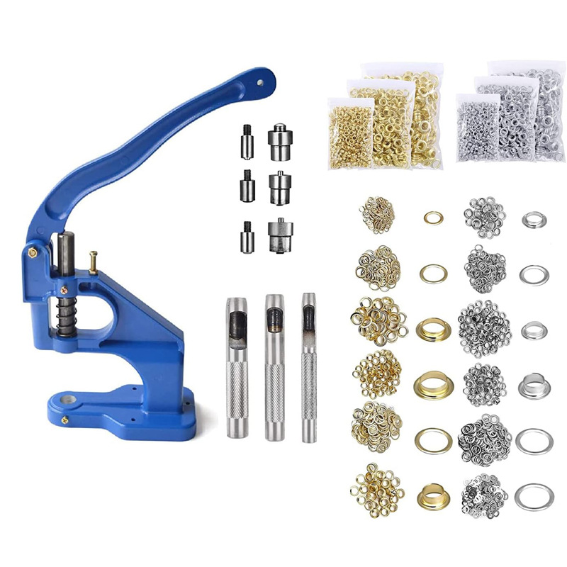 Cross-border hand press shoe eye inkjet cloth eyelet manual buckle machine four-in-one button rivet machine nail buckle machine