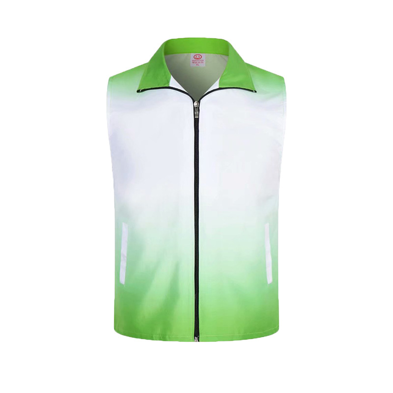 Full Body Printed Vest with Logo, Party Member Volunteer Promotional Event Work Clothes, Gradient Colorful Publicity Vest Printing