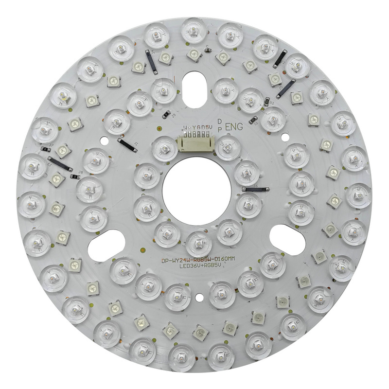 Remote Control Colorful Magnetic Rgb Fan Light Source 36V Low Voltage Dimming Color Light Panel 160mm Light Source Module