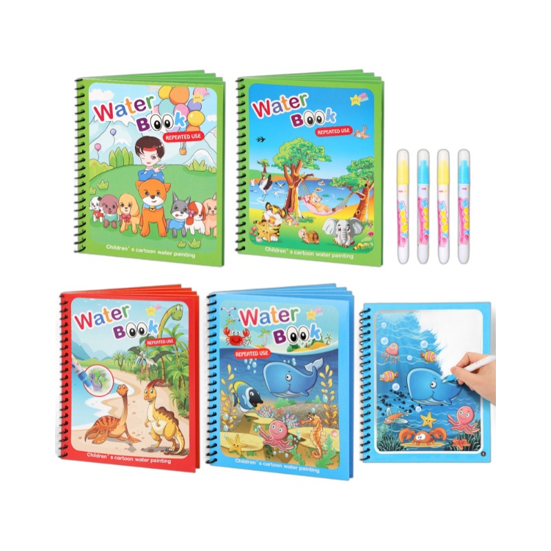 Children's magic puzzle water Painting Book repeated graffiti water hand painting book kindergarten coloring can be reused