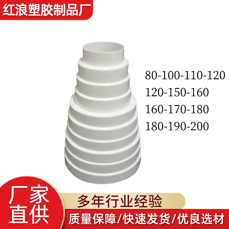 Производители напрямую поставляют различные разъемы для труб переменного диаметра без резки размер соединителя для вытяжки ПВХ