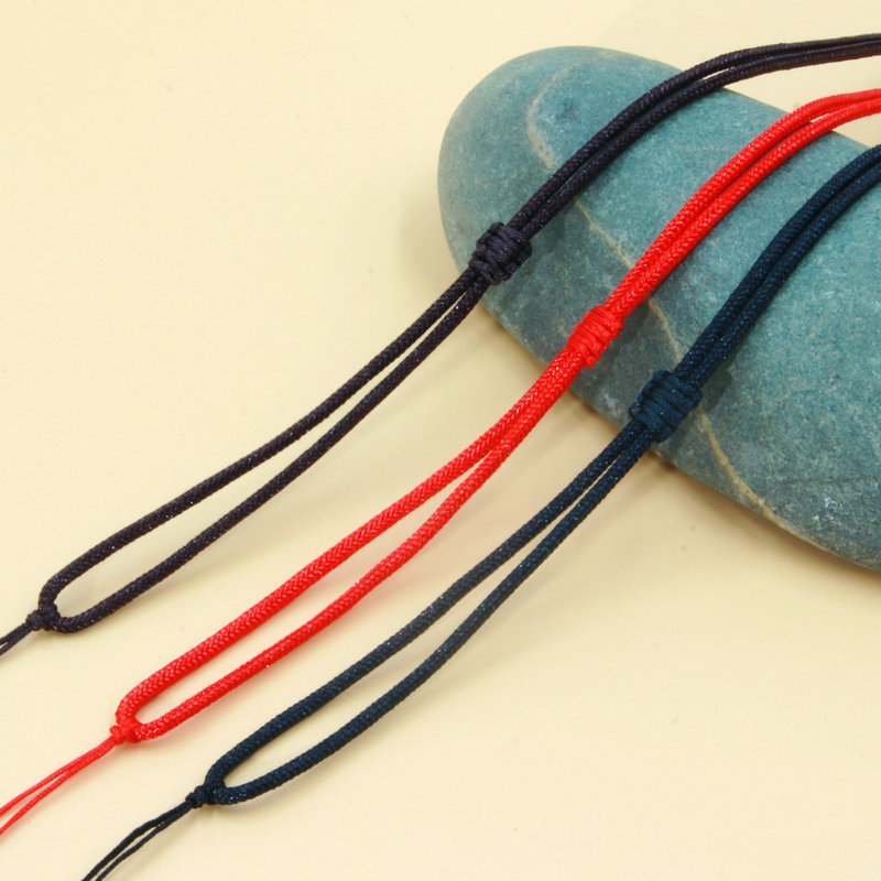 Pendant rope flat knot woven adjustable simple necklace lanyard Jade agate jade pendant for men and women