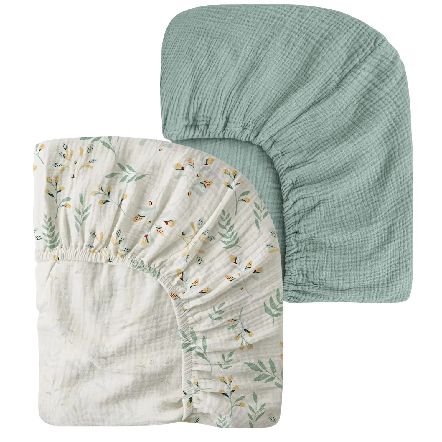 Amazon Muslin Baby Cotton Gauze Bed Sheets Crib Bed Sheets Double Layer Cotton Gauze Soft Breathable Bed Sheets 130*70