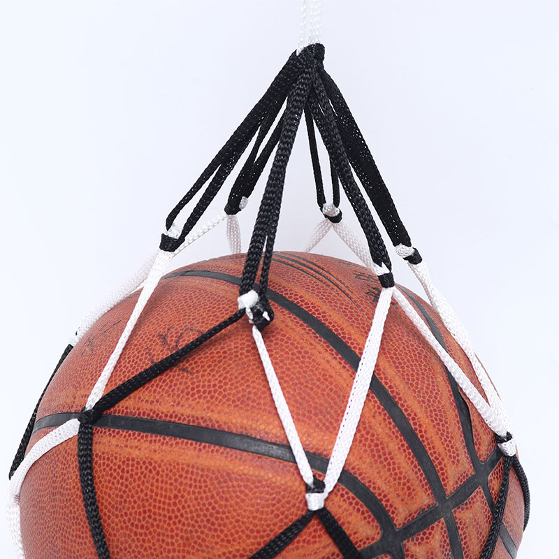 Basketball Football net pocket yellow white black and white thick hand-woven ball pocket portable large capacity nylon net ball pocket