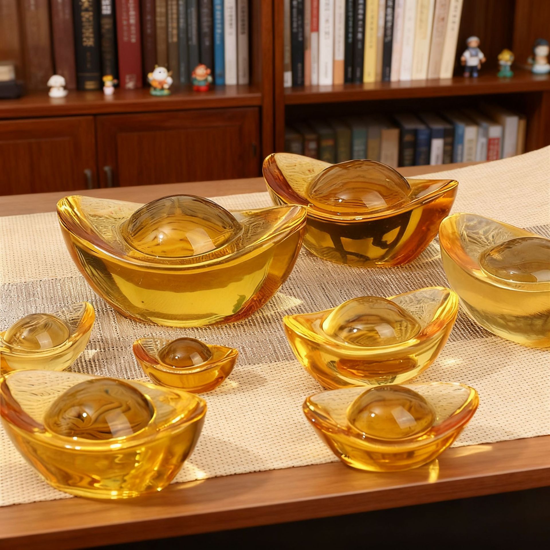 Source Factory Crystal Small Ingot Glass Ornaments Housewarming Office Front Desk Buddha Gifts Citrine Ornaments