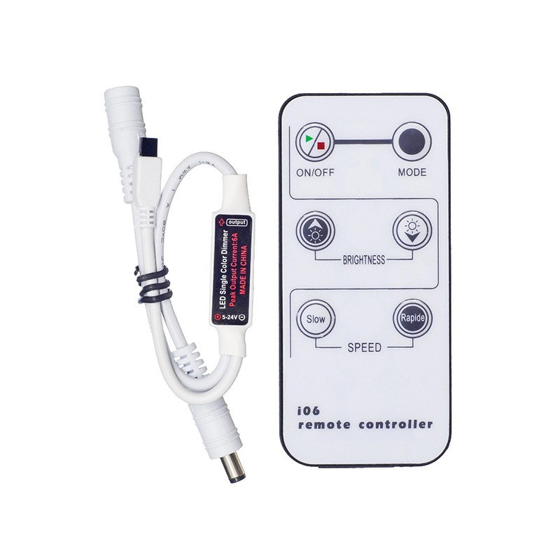 Mini infrared 6 key monochrome controller LED light with dimming controller 5-24V mini IR monochrome controller