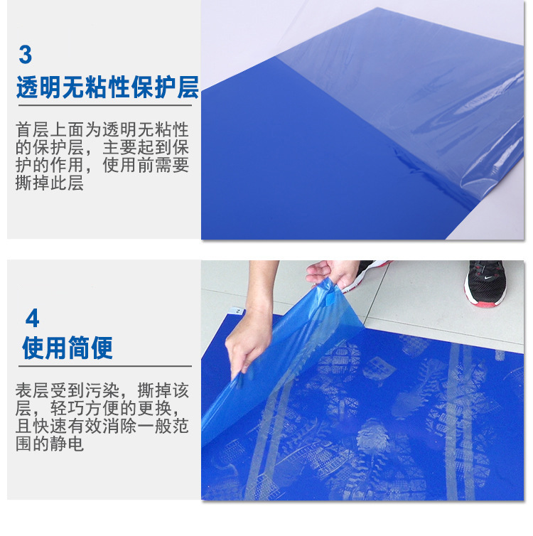 Sticky Dust Mat 24*36 Sticky Dust Floor Mat 60*90 Anti-Dust Clean Room Anti-Static Foot Rubber Mat Clean Dust Removal Mat