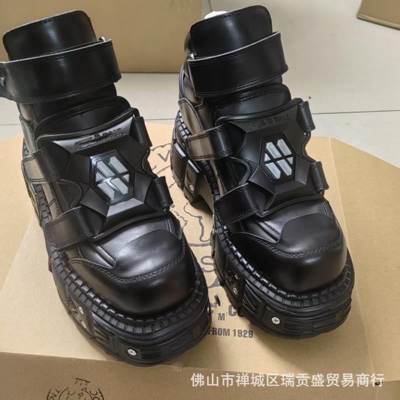 Cross-border Retro Height Increasing Lovers Shoes Spain New Trendy Men's Platform Casual Punk Rock Shoes for Foreign Trade
