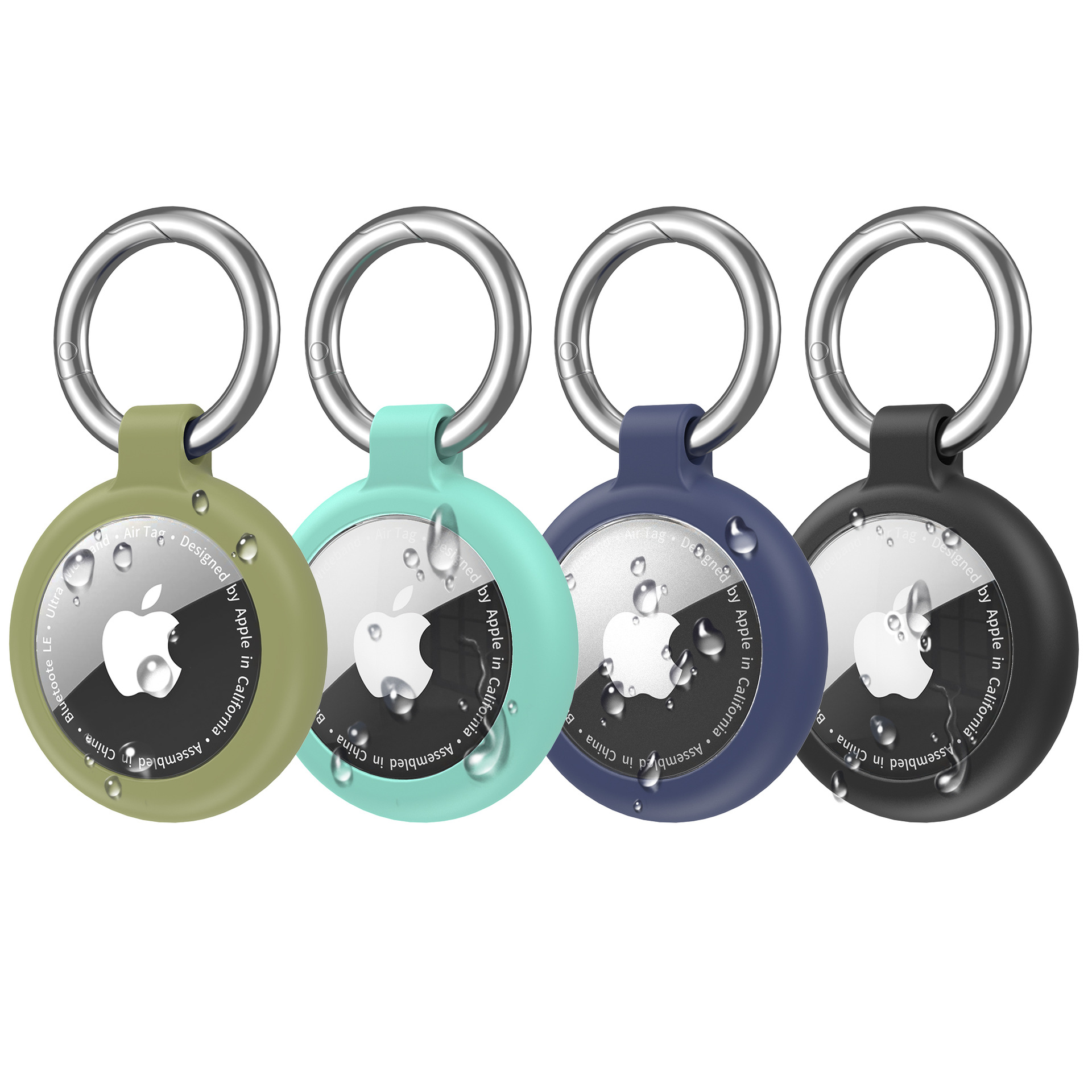 Подходит для защитного чехла AirTag, круглого TPU, водонепроницаемого, против потери, защитного покрытия