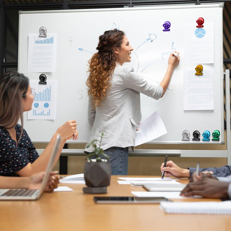 Cross-Border Magnetic Clip File Bill Clip Colorful Refrigerator Magnetic Clip 30mm Metal Magnet Clip Super Strong Magnetic Clip