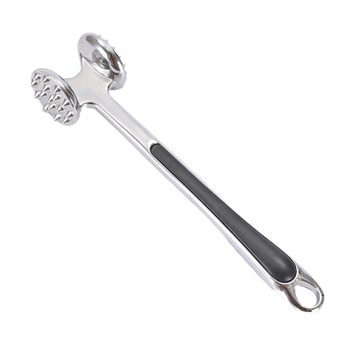 Zinc alloy solid double-sided meat hammer stainless steel color meat hammer minced meat steak tendon breaker kitchen meat hammer