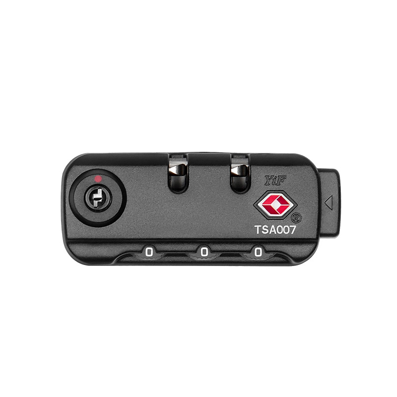 Haoguan Lock Spot Luggage Password Lock Tsa15023 Customs Lock Wholesale Tsa007 Customs Fixed Lock Black