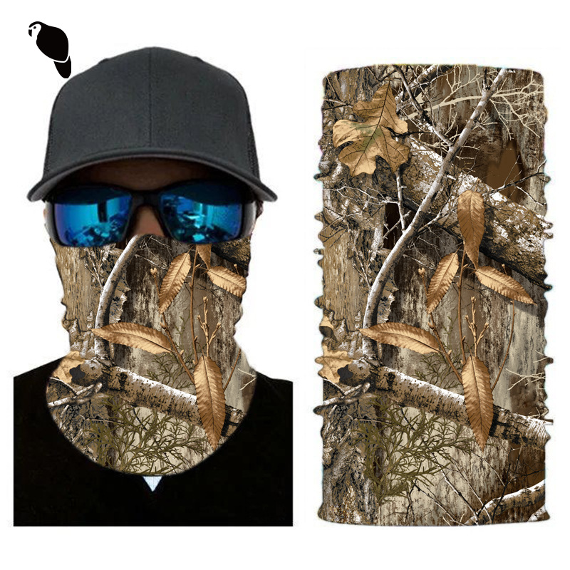 Xunhui Mountaineering Magic Headscarf Forest Jungle Camping Leisure Windproof Sweat-Absorbent Scarf Outdoor Equipment Branch Printing