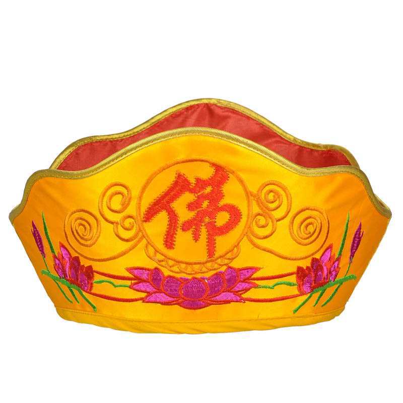 Monk Costume, Monk Hat, Monk Hat, Five Buddha Hat, Vairocana Hat, Washable Monk Hat, Film Buddhist Hat