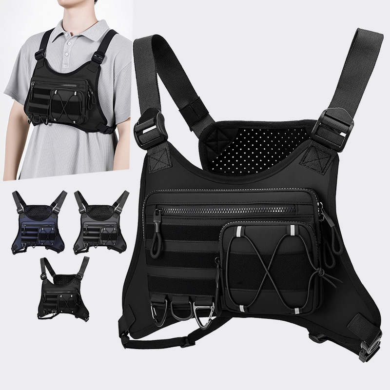 Кросс-бордерный новый дышащий тактический спортивный жилет, жилет-рюкзак для бега и альпинизма, много карманов