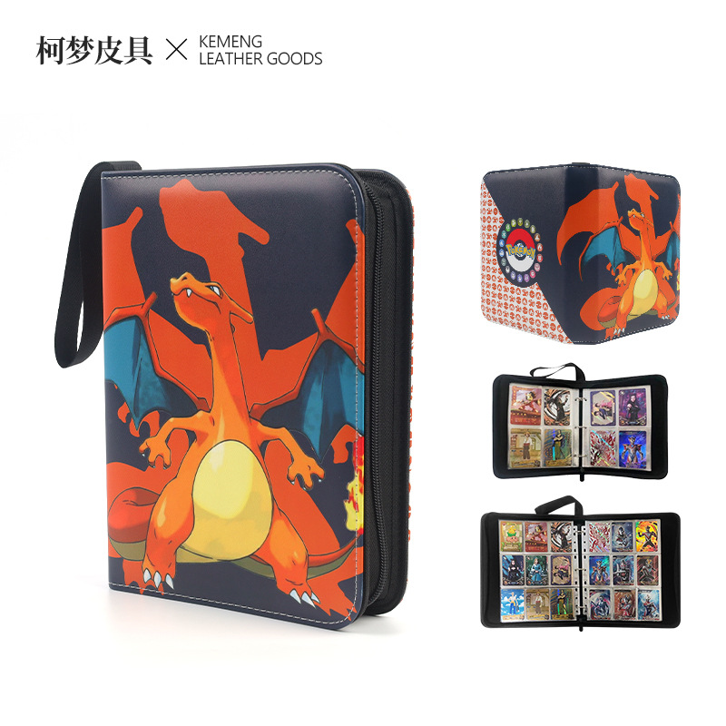 in stock Wholesale Pokémon Card Book Collection Elf Baokemeng Storage Card Book Jiugongge Loose-leaf Card Book