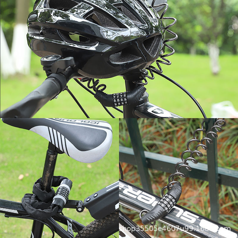 Mountain Bike Password Lock, Helmet Lock, Motorcycle Anti-Theft Portable Lock, Electric Vehicle Mini Cable Lock, Bicycle Lock