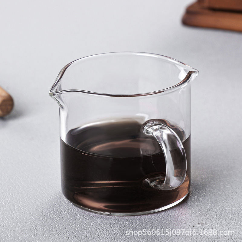 Glass Double Mouth Milk Cup Double Mouth Milk Cup Single Mouth Mini Milk Cup Glass Coffee Cup Tea Set High Temperature Resistant Small Milk Can