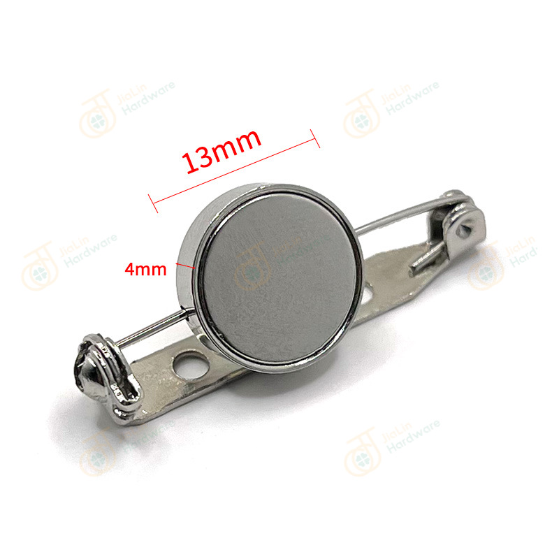 Factory Spot Wholesale Zinc Alloy Magnet Round Buckle Pin Brooch Refrigerator Magnet Dual-Purpose New Chest Accessories