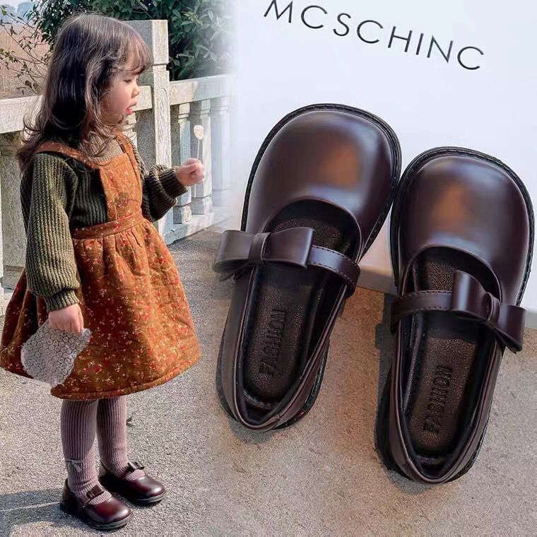 Girls' Leather Shoes Princess Shoes 2025 Spring New Children's Single Shoes for Girls Spring and Autumn Girls' Shoes Little Leather Shoes for Girls